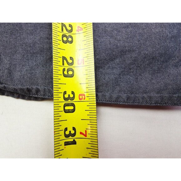 Untuckit Size 3XL Mens Charcoal Gray Hem Logo Tag Long Sleeve Cotton Shirt - Picture 7 of 9